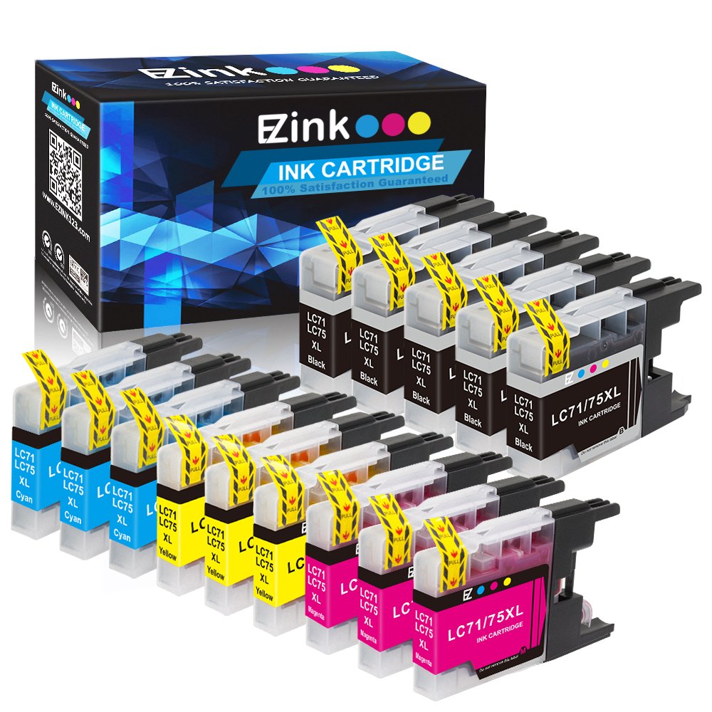 E-Z Ink (TM) Compatible Ink Cartridge Replacement for Brother LC-75 XL High Yield (5 Black, 3 Cyan, 3 Magenta, 3 Yellow) 14 Pack To Use With MFC-J6510DW MFC-J6710DW MFC-J6910DW MFC-J280W MFC-J425W