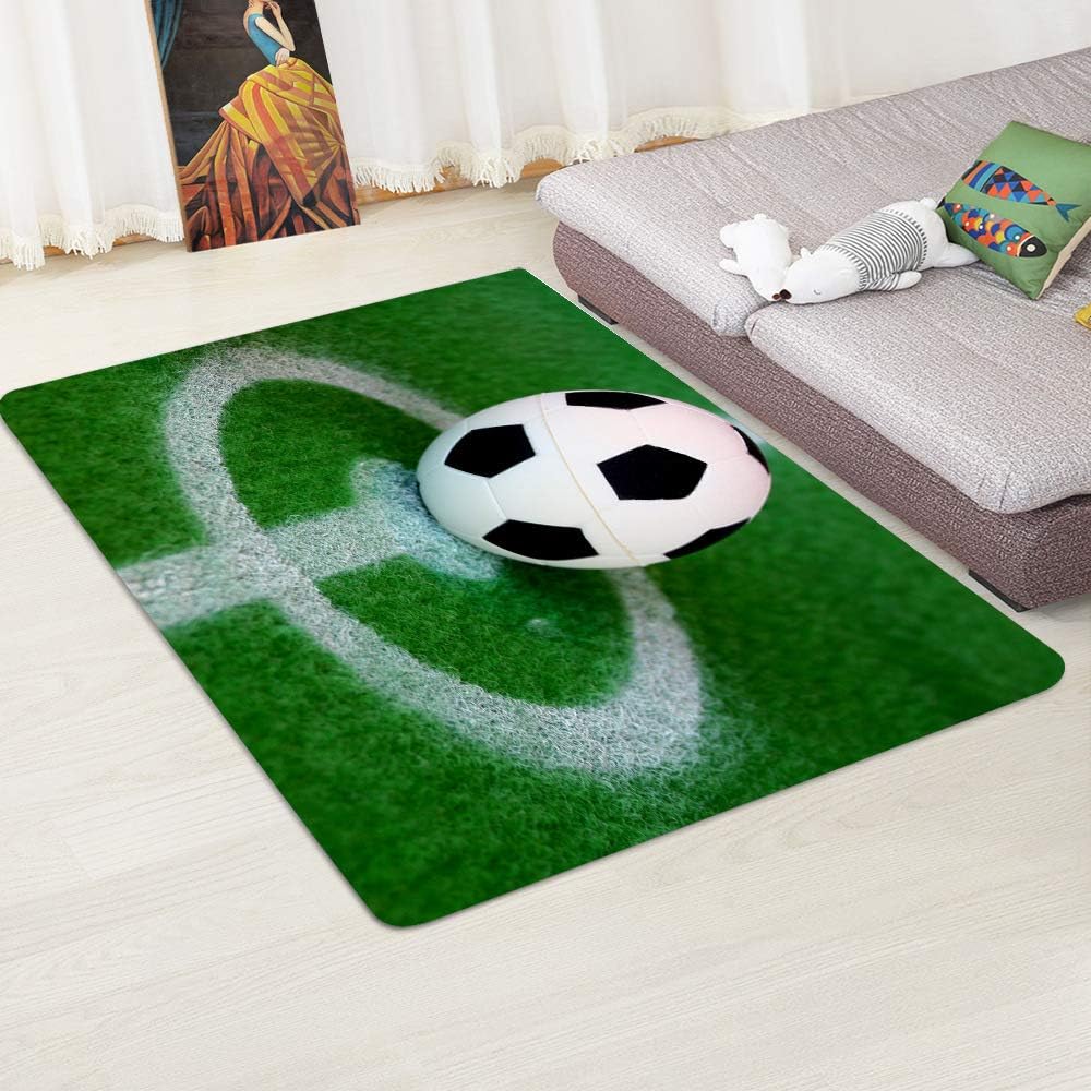 KFEKDT Flannel Football Carpet Corridor Large Carpet Coffee Table Bedroom Carpet Crawling Children Room Area Carpet A1 80x200cm