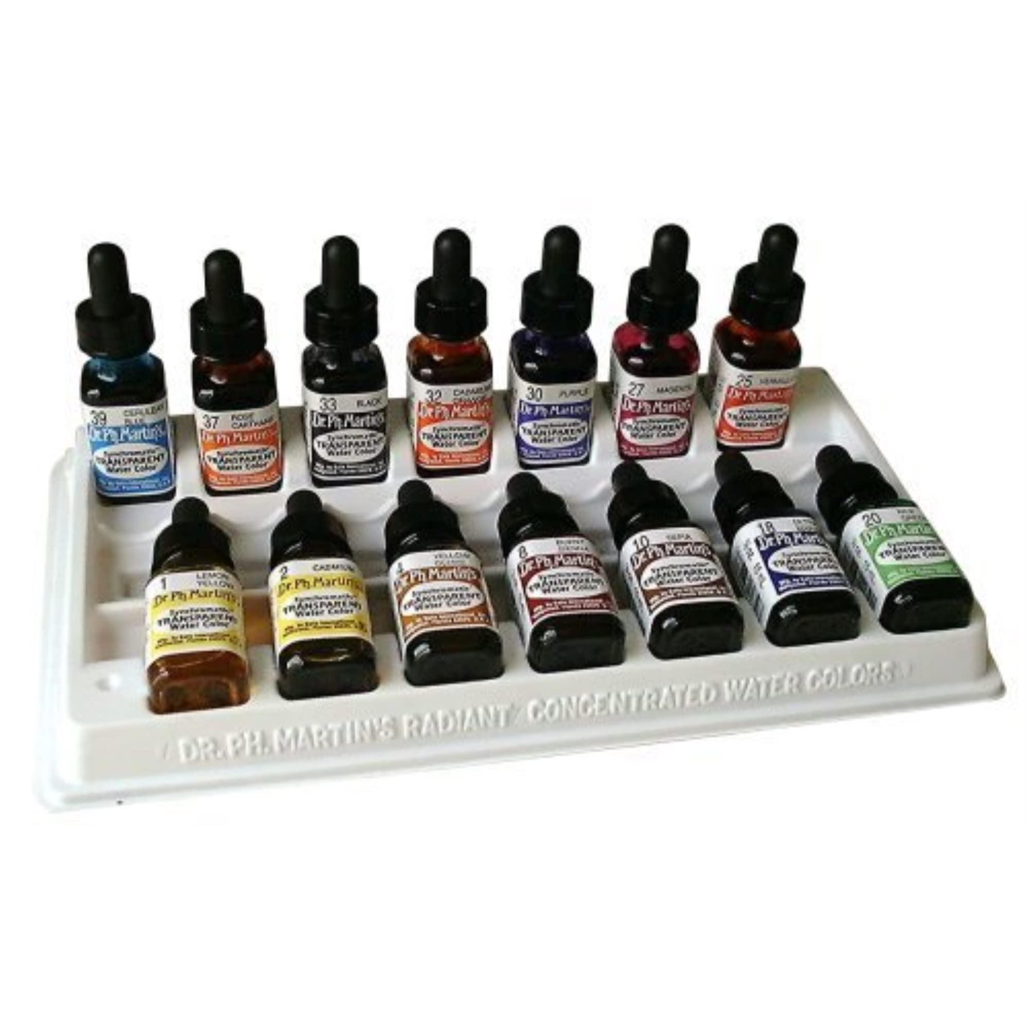 Dr. Ph. Martin's Synchromatic Transparent Water Colour, 0.5 oz, Set of 14 (Student Art Set)
