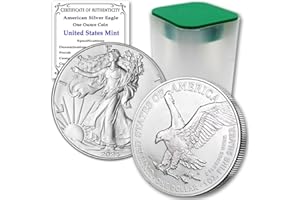 MINT STATE GOLD 2024 - Lot of (10) 1 oz American Eagle Silver Bullion Coins Brilliant Uncirculated in Original United States Tube and Certificates of Authenticity $1 Seller BU