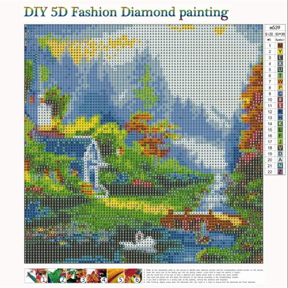 Rameng- Diamante Bordado Paisaje Belleza de Villa Diamond Painting ...