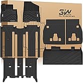 3W Floor Mats & Seatback Mats & Cargo Liner for Kia Carnival Hybrid 2025 2026（Only Fit 8 Seats）,Custom Fit All Weather TPE Full Set Floor Liner Trunk Mat with Backrest Mats Accessoires, Black