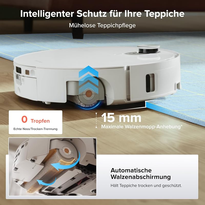 Qrevo Edge 2 Flow Saugroboter mit Wischwalze, 35.000 Pa Saugkraft