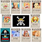TYZZHOA 11PCS Anime [OP] Wanted Posters 11x15IN, New Bounty Edition | Straw Hat Pirates Crew Nika Luffy, Zoro, Sanji, Anime Fans Bounty Posters Set for Bedroom, Party, Birthday Decorations Gifts