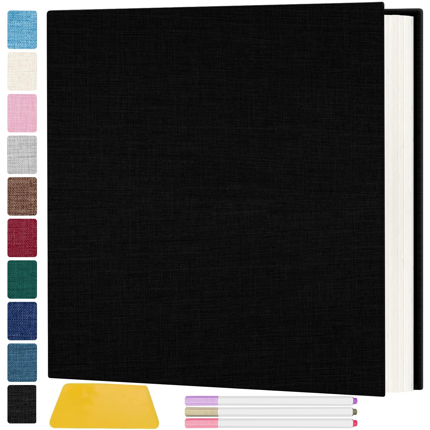 Zesthouse Large 18In Photo Album Self Adhesive 60 Pages, Scrapbook Albums with Sticky Page Holds 10x12 & 8x10 & 5X7 & 4x6 Pictures, DIY Photo Book Ideal Gift for Family Wedding Baby Image Zesthouse Large 18In Photo Album Self Adhesive 60 Pages, Scrapbook Albums with Sticky Page Holds 10x12 & 8x10 & 5X7 & 4x6 Pictures, DIY Photo Book Ideal Gift for Family Wedding Baby Image