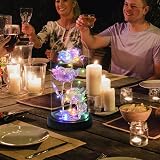 Touloube Light Up Galaxy Rose Gift for Women, Glass Dome, Romantic Decor view 4