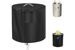 Agustone Firepit Covers Round Fire Pit Cover 24inch Outdoor Firepit Cover Round Fire Table Cover Fireplace Cover Propane Gas Fire Pit Covers-24 D X 27" H