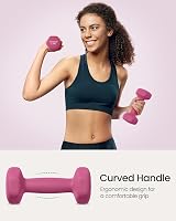 SONGMICS Set of 6 Neoprene Dumbbells with Storage Stand 1/1.5/2 kg SYL609B02 view 3