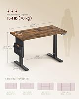 VASAGLE Electric Standing Desk 100x60 cm Adjustable 72-120 cm 4 Memory view 7