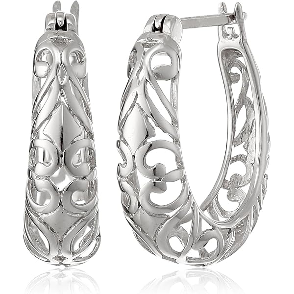 Orecchini A Cerchio Bali Style In Argento 925 Ossidato | Tubolari Sottili Boho | Diametro 1.2 Pollici - 3