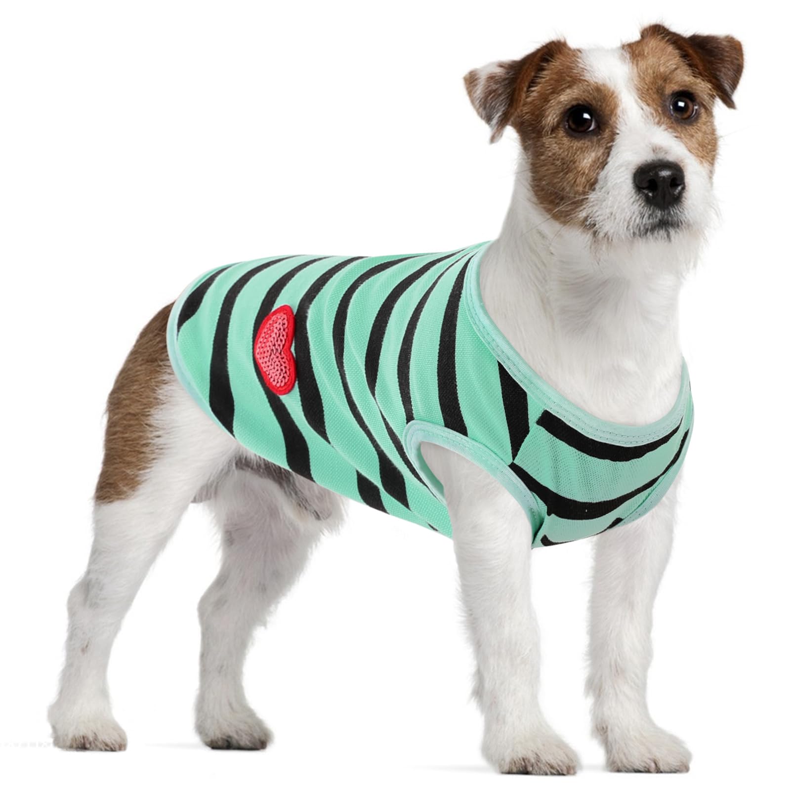 Photo 1 of Preferhouse Dog Shirts for Large Dogs, Striped T-Shirts Pets Vest Pet Apparel Tee Shirts Dog Tank Top Spring Summer Suitable for Chihuahua French Bulldog Bichon Shih Tzu