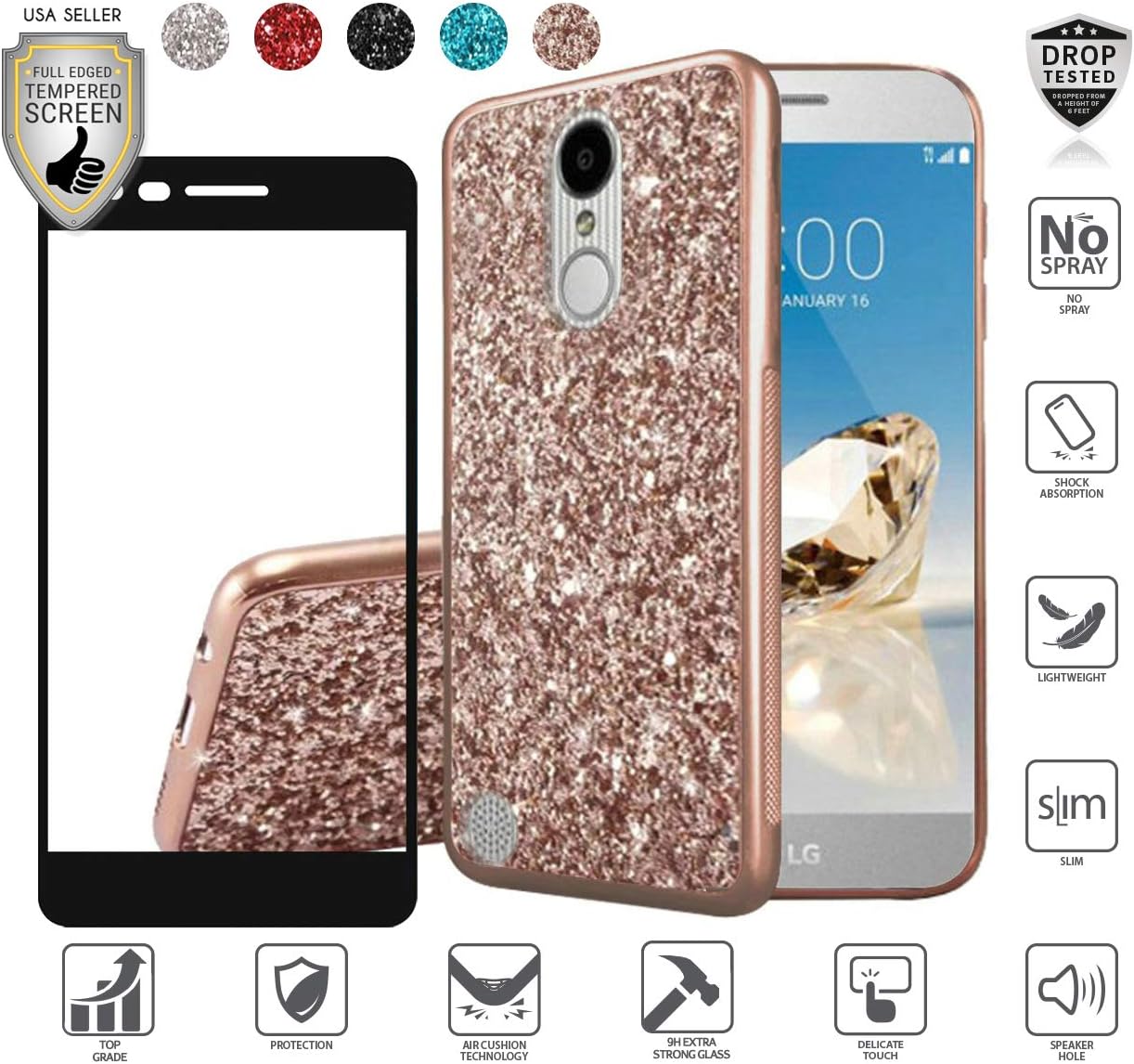 Best lg tribute glitter case