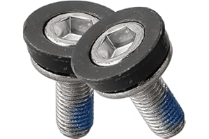 2 PCS M8 Steel Crank Bolts for Bottom Bracket Axle - Waterproof Screw Set Compatible with 8mm Wrench, Square Taper Cranksets