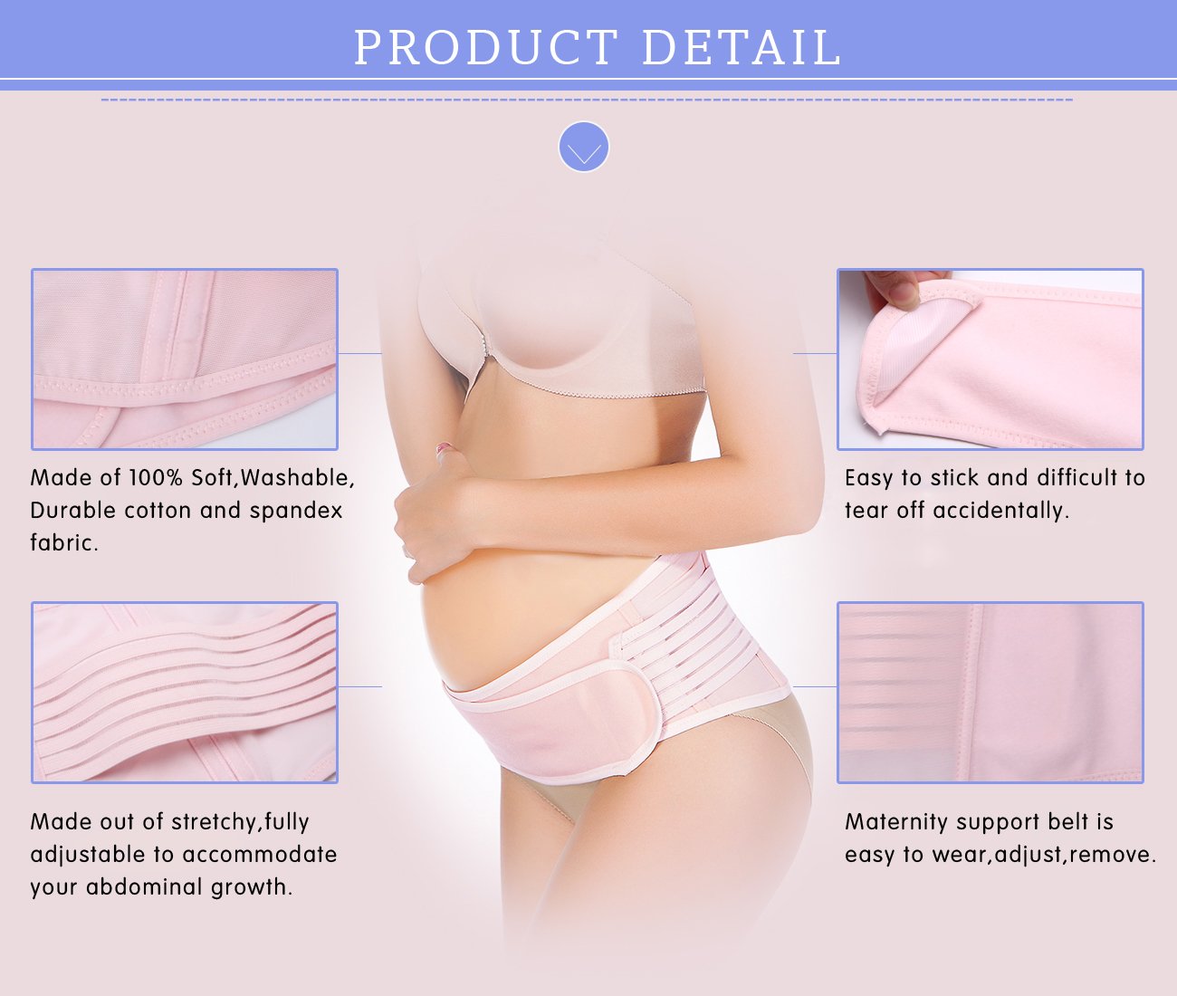 Maternity Belt ,Megpo Breathable Adjustable Belly Band Pregnancy Belt Back Support One Size