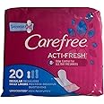 Carefree Acti-Fresh Body Shape Pantiliners Regular Unscented - 20 Liners, Pack of 3