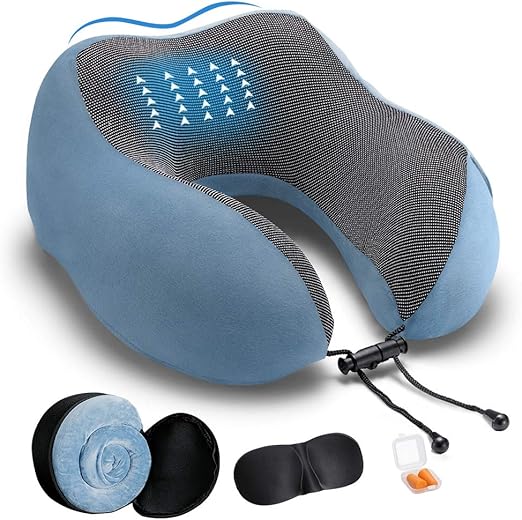 Amazon Com Dyd Travel Pillow Memory Foam Neck Pillow For Airplane