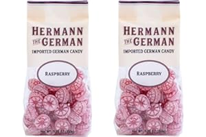Hermann the German Hard Candy - Imported - Pack of 2 (Raspberry)