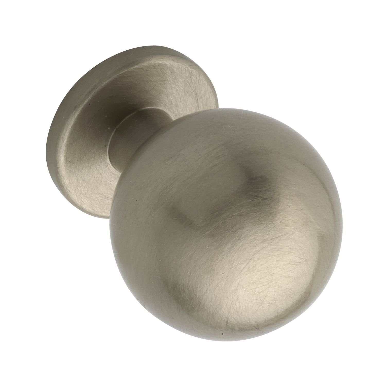 PORRO Furniture Knob Diameter 20 mm Depth 27 mm Matte Nickel-Plated Brass Spherical