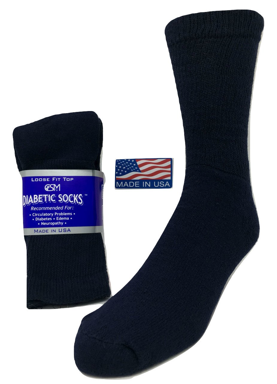 Creswell Diabetic Socks, 1 Dozen Pairs, Crew Length, Size
