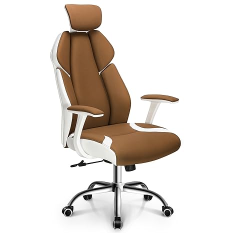 Neo Chair Premium Soft Breathable Fabric Office Gaming Executive Chair Wide Pocket Spring Seat Lumbar Support W Ergonomic Curved Deign Headrest