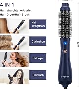 PARWIN PRO BEAUTY Hair Dryer Brush 4in1 Volumizing Straighten Negative Ion 1000W view 2