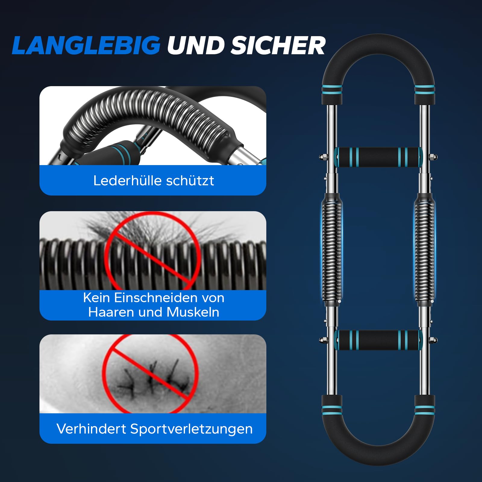 MERACH Twister Armtrainer, 27-50 kg Verstellbares Brusttrainingsgerät, Abnehmbarer Armtrainer für Krafttraining, Tragbares Arm-Trainingsgerät, Übungen für Arme, Brust, Schultern und Rücken, Schwarz 5