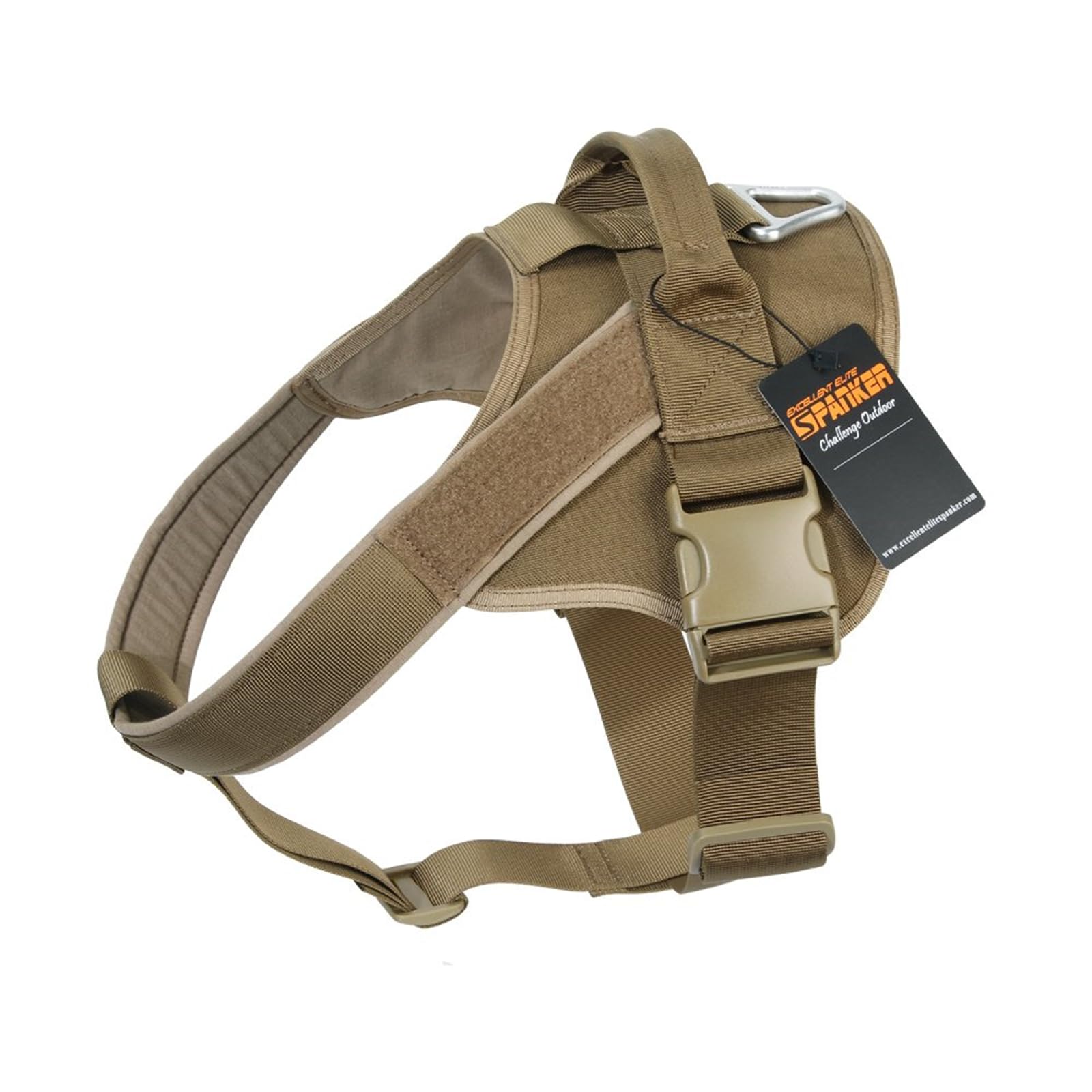 EXCELLENT ELITE SPANKER Tactical Military Dog Harness No-Pull Service Dog Vest Adjustable Training Working Dog Vest with Handle for Medium Large Dogs(COB-XL)