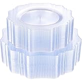 COLOSUS 60pcs Clear Plastic Plates Disposable -Heavy duty Plastic Party Plate set Include 30 dinner plates and 30 dessert/salad plates for Party/Wedding