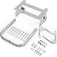 ECOTRIC Detachable Two Up Tour Pack Luggage Rack W/Docking Hardware Kit Compatible with 1997-2008 Harley Touring Road King Electra Glide Street Glide Road Glide Chrome Tour Pak Mounting