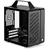 Mechanic Master C24 Mini ITX PC Case with Handle Black | Supports 135mm CPU Air Cooler, SFX Power Supply, 245mm GPU &amp; ITX Motherboard; Ideal for Dorm &amp; Portable Office PC Build