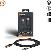 SCUF Braided USB-C Cable – 10 Feet / 3.6 Meters USB Type C Connection and Charging for Xbox Controllers, PS5 Controllers, and
