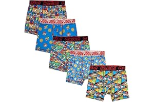 Bioworld Super Mario Brothers 5-Pack of Boys' Character Boxer Briefs