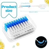 RAYITO 100 Pieces Interdental Brushes Silicone Dental Floss Picks for Braces view 2