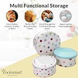Cooksmart England Set of 3 Cake Storage Tins Round Nesting British Design view 2