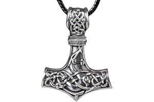 Baldur Jewelry - Thors Hammer Necklace Pendant Mjölnir - Viking Norse Thor Hammer Pendant Viking Jewelry - Thor Necklace - Thor Gifts for Men - Viking Necklace for Men