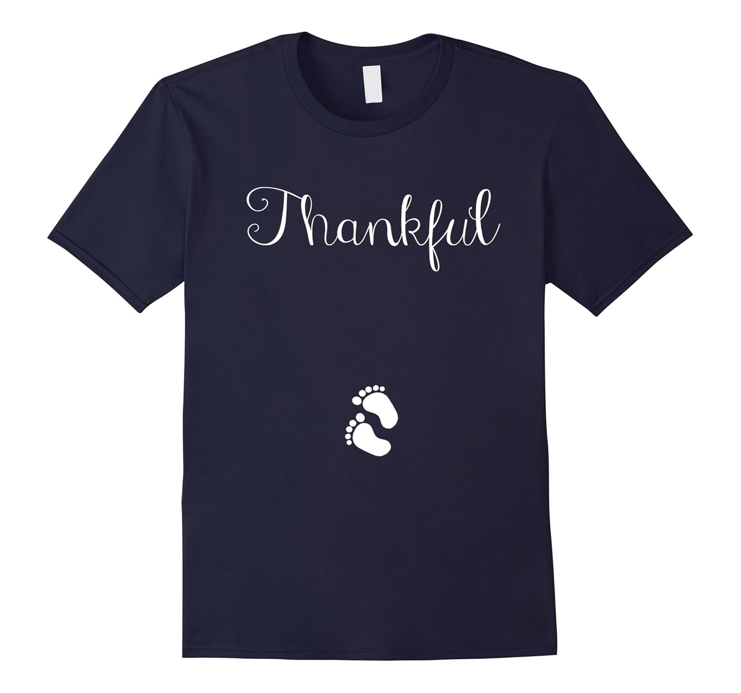 Womens Thankful Thanksgiving Pregnancy Announcement Baby Tee-ANZ