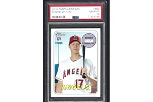 BOWMAN PSA 10 SHOHEI OHTANI ROOKIE CARD TOPPS HERITAGE #600 PITCHING AND HITTING LOGO GRADED PSA GEM MINT 10 ANGELS MVP SUPERSTAR PLAYER