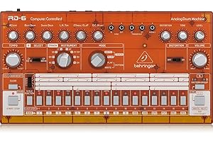 Behringer RHYTHM DESIGNER RD-6-TG Analog Drum Machine with 8 Drum Sounds, 64 Step Sequencer and Distortion Effects