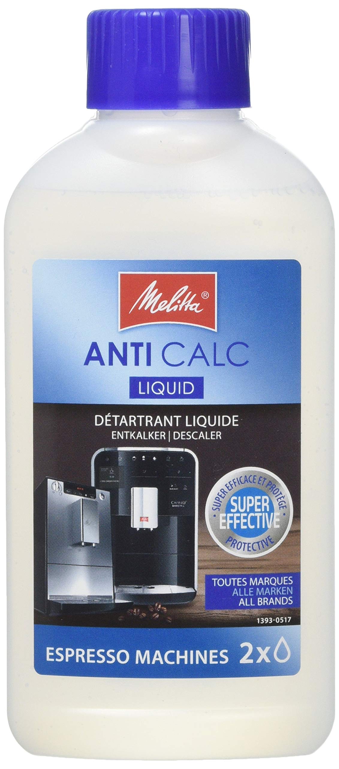 Melitta Descaler Liquid for Fully Automatic Machines, 250 ml (Pack of 8)
