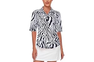 MISYULA STYLE Misyula Womens Golf Shirt Quick Dry Half Sleeve Quarter Zip Polo Workout Tops Tennis Shirts M-3XL