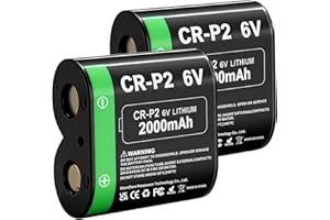 KOOAQQ CR-P2 Batteries, (New Upgraded) 2000mAh 6 Volt Lithium Photo Battery Replaces 223A, 2CR-P2, EL223AP and DL223A, 2-Pack