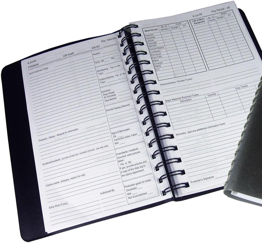 Jobsite Journal.......easily record Jobsite Activities -Daily Dated 6 month planner Jan 2016-Jun 2016