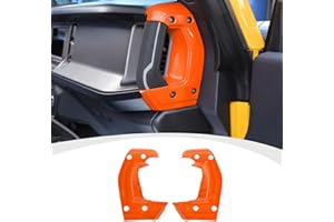 RAZPOY Center Console Side Grab Handle Cover Trim Compatible with 2021-2023 Ford Bronco Interior Accessories, Orange