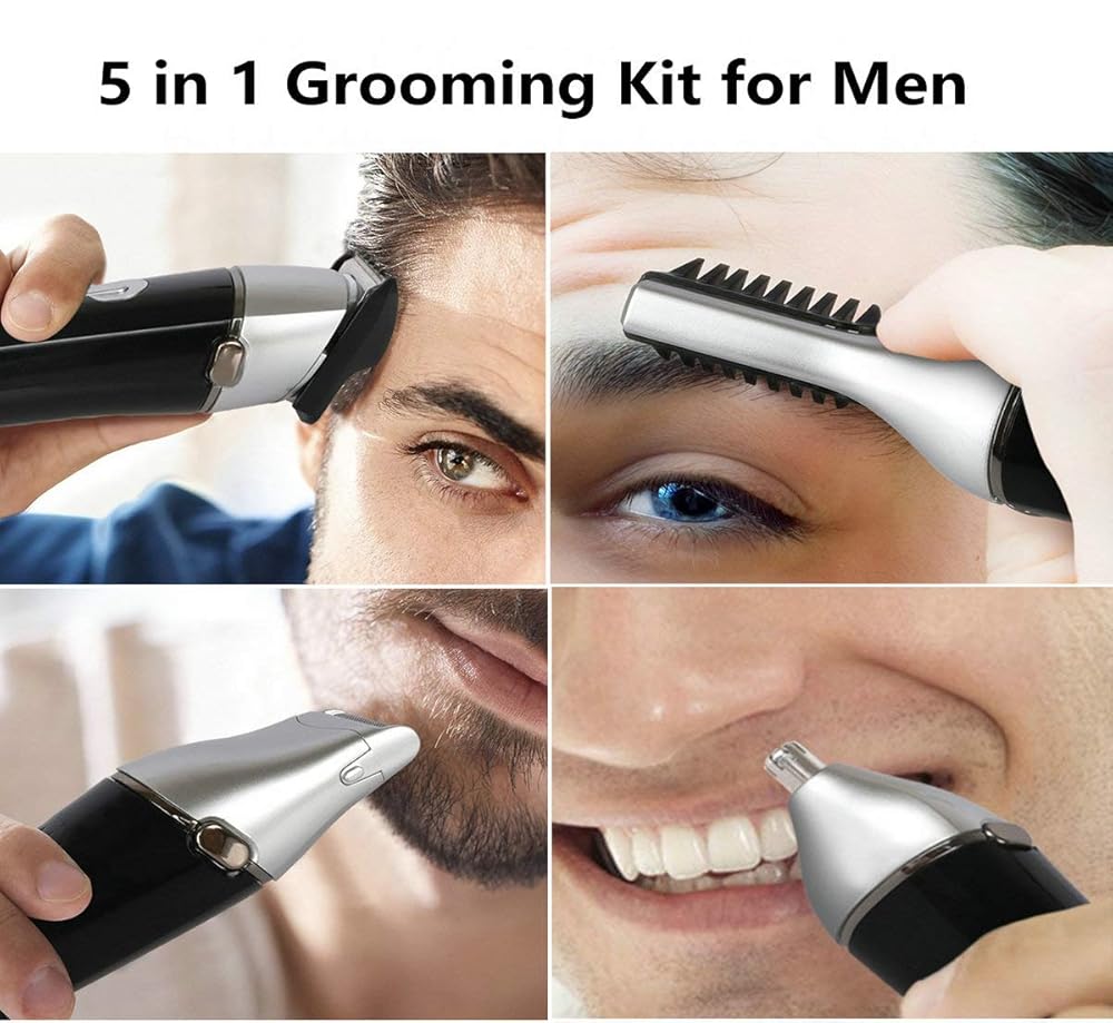 Electric Grooming Kit for Men, 5 in 1 Multifunctional Waterproof aooty