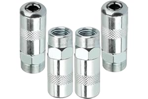 AXYUADA 4-Pack M-ilwaukee Grease Gun Coupler Tips 49-16-2649 Replacement Coupler for M18 & M12 Cordless Grease Guns – Fits Milwaukee 2448-20, 2449-20, 2450-20 Heavy-Duty Zerk Coupler Tips for Easy Lubrication
