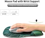 EooCoo Mouse Mat Wrist Support Ergonomic Gaming Pad Memory Foam 21.5x24.5cm view 7