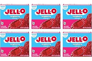 Jell-O Raspberry Sugar-Free Gelatin Mix (0.3 oz Boxes, Pack of 6)