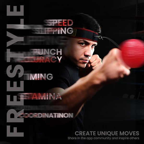 YMX BOXING® ULTIMATE REFLEX BALL SET WITH COUNTER APP – 4 REACT REFLEX BALL PLUS 2 ADJUSTABLE HEADBAND, GREAT FOR REFLEX, TIMING, ACCURACY, FOCUS & COORDINATION TRAINING FOR BOXING, MMA AND KRAV MEGA