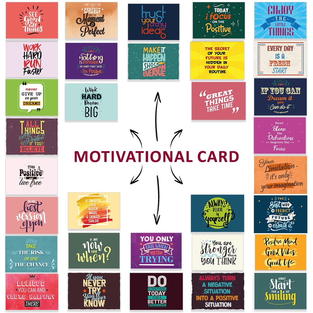 Papa Prints A6 positive affirmation cards pack of 32 motivational cards (6x4) inspirational card positive postcards for Kids