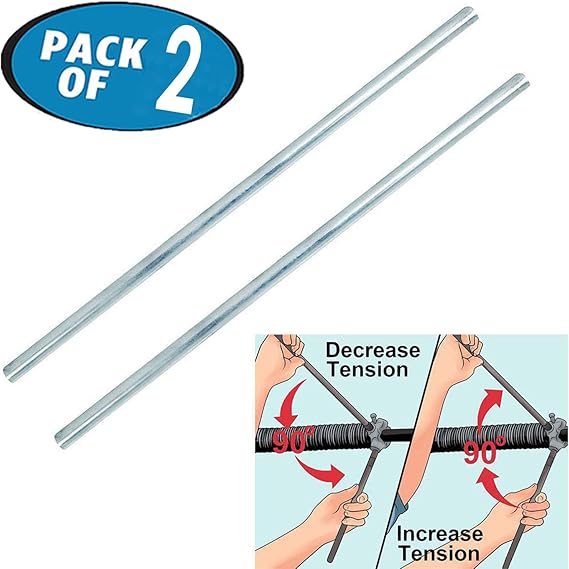 18" Steel Winding Rod for Torsion Spring, 304 Stainless Steel Winding